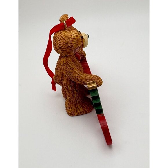 Kurt S Adler Holly Bearies Merry Christmas Bear Ornament with Tree Accent - Picture 6 of 8
